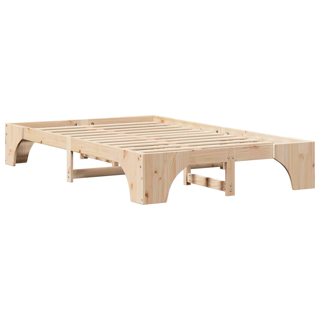 Sengestel Massiv fyrretræ 120 x 190 cm Massivt fyrretræ