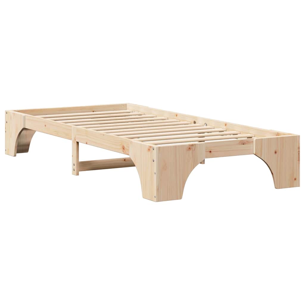 Sengestel Naturfarvet 100 x 200 cm Massiv fyrretræ