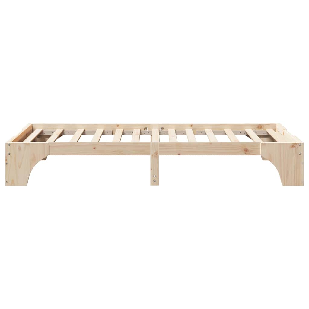 Sengestel Naturfarvet 100 x 200 cm Massiv fyrretræ