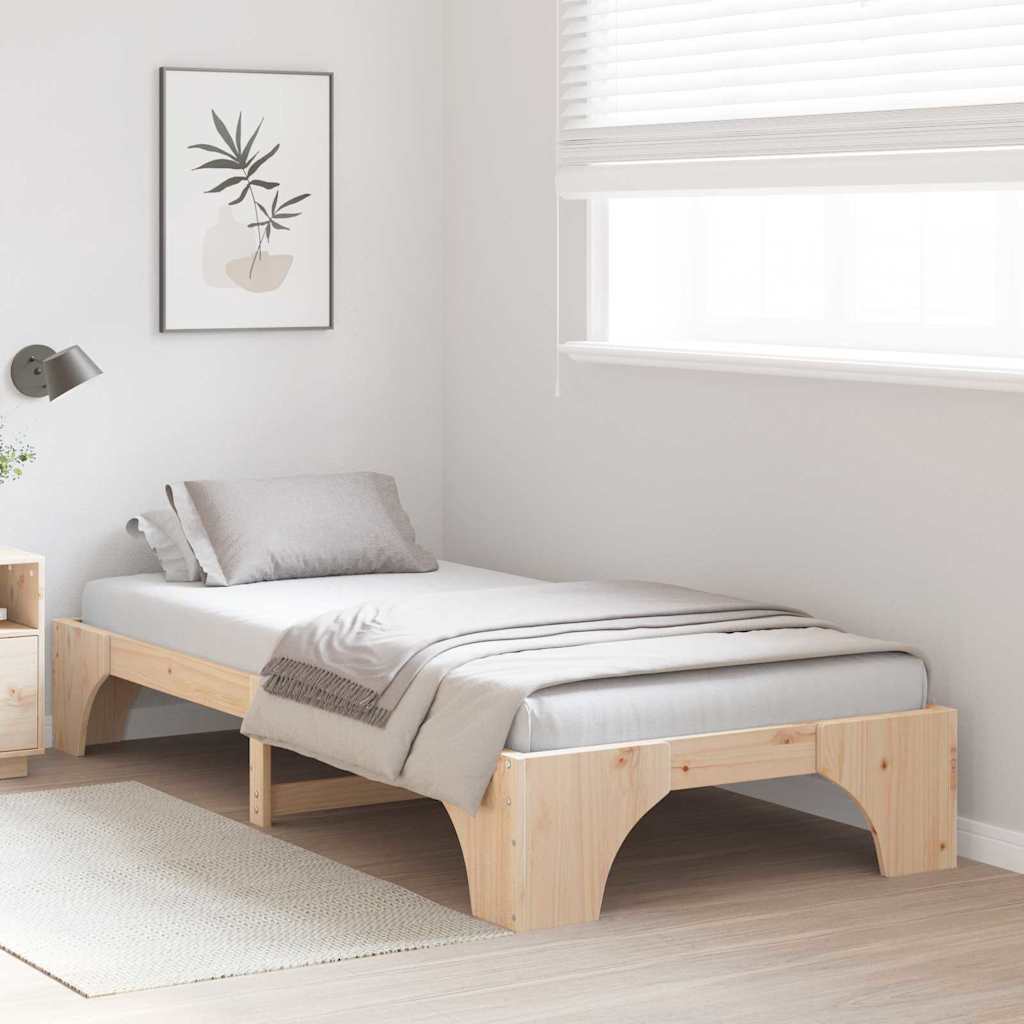 Sengestel Naturfarvet 80 x 200 cm Massiv fyrretræ
