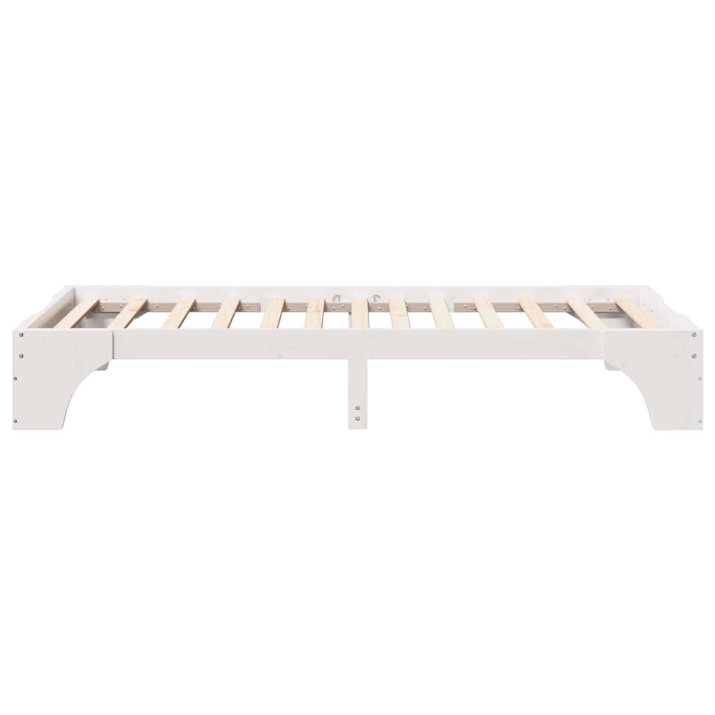 Sengestel Hvid 80 x 200 cm Massiv fyrretræ