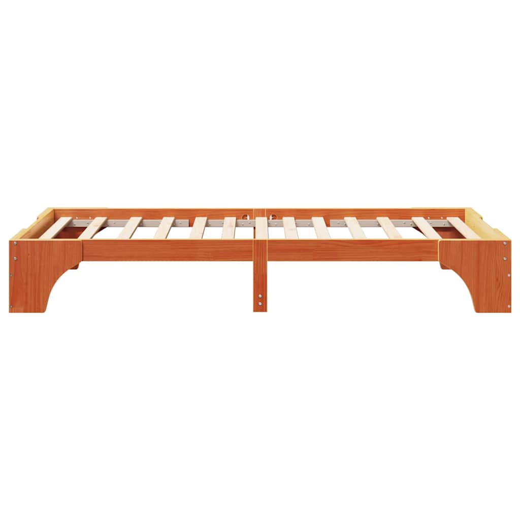 Sengestel Voks brun 80 x 200 cm Massiv fyrretræ