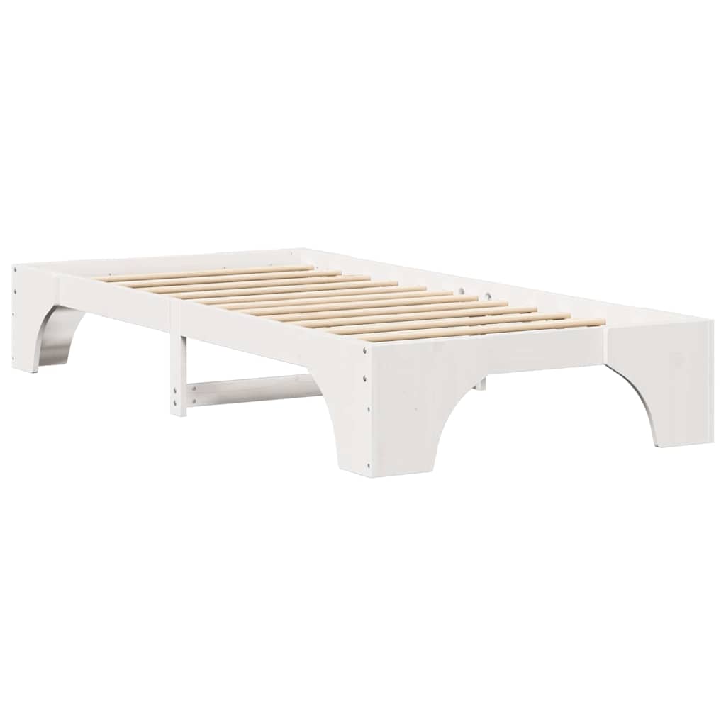 Sengestel Hvid 90 x 190 cm Massiv fyrretræ