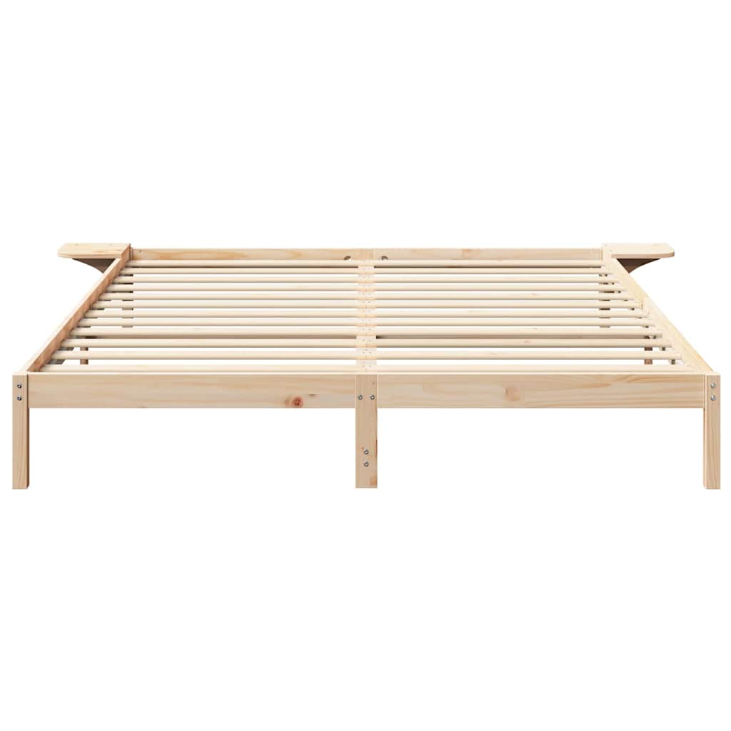 Sengestel Naturfarvet 200 x 200 cm Massiv fyrretræ
