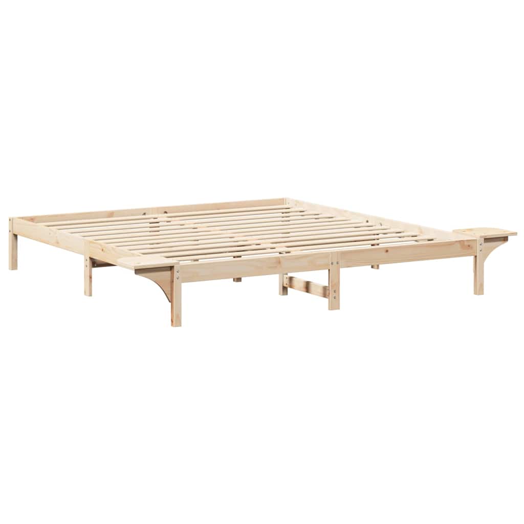 Sengestel Naturfarvet 180 x 200 cm Massiv fyrretræ
