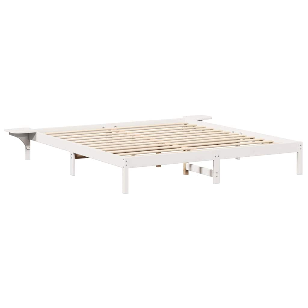 Sengestel Hvid 180 x 200 cm Massiv fyrretræ