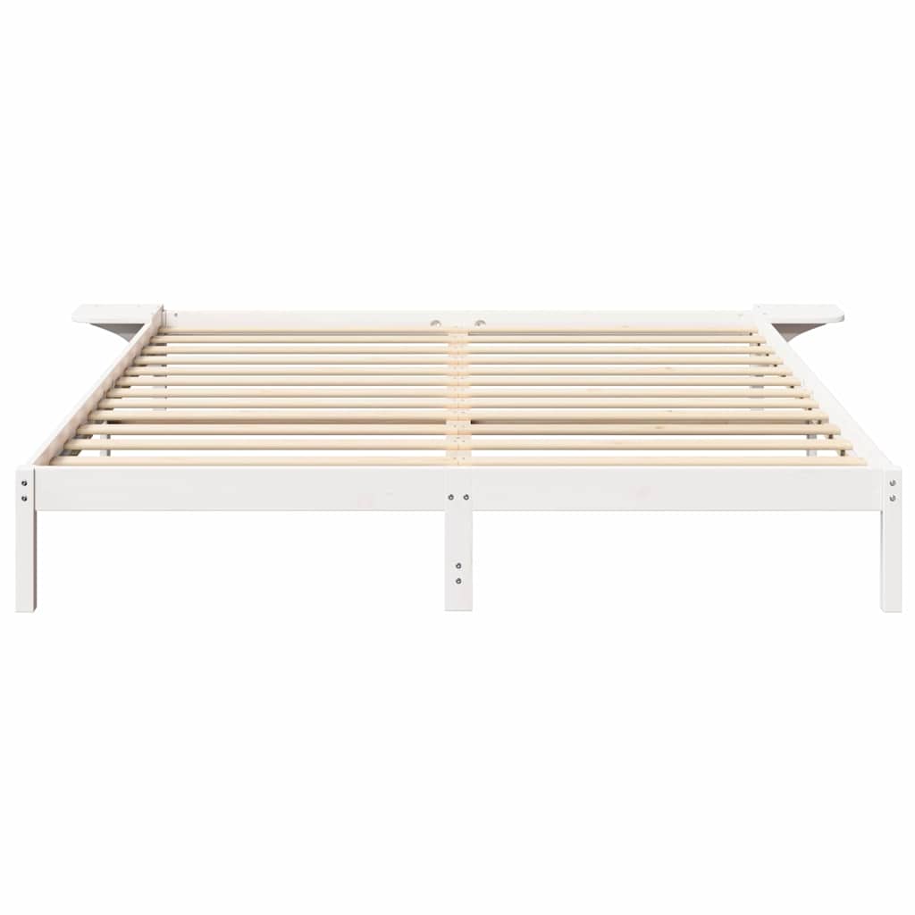 Sengestel Hvid 180 x 200 cm Massiv fyrretræ
