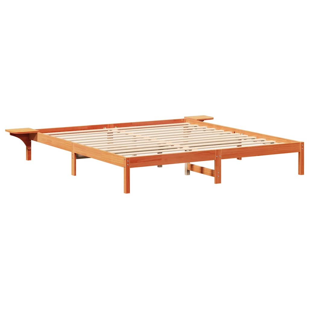Sengestel Voks brun 180 x 200 cm Massiv fyrretræ