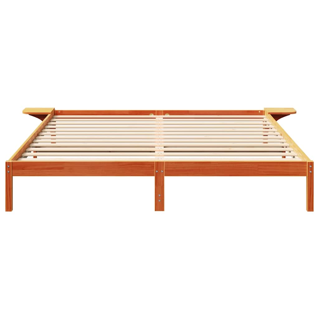 Sengestel Voks brun 180 x 200 cm Massiv fyrretræ