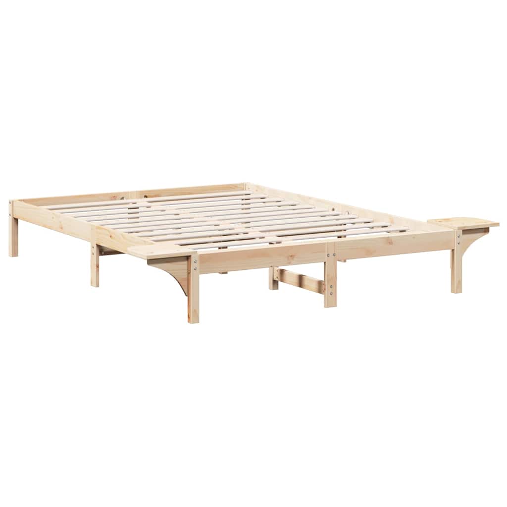 Sengestel Naturfarvet 160 x 200 cm Massiv fyrretræ