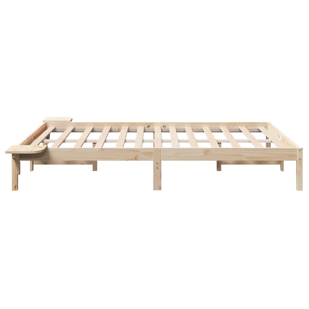 Sengestel Naturfarvet 160 x 200 cm Massiv fyrretræ