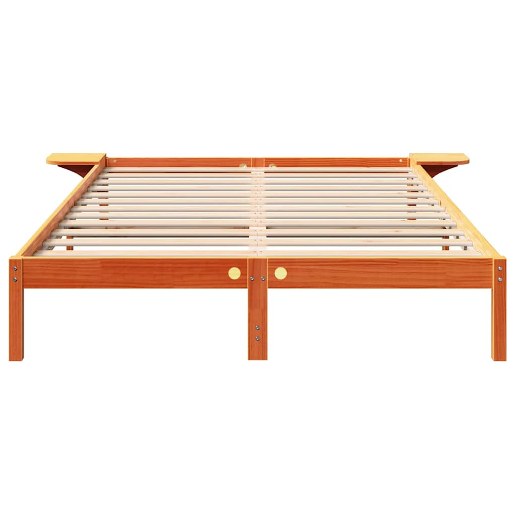 Sengestel Voks brun 160 x 200 cm Massiv fyrretræ