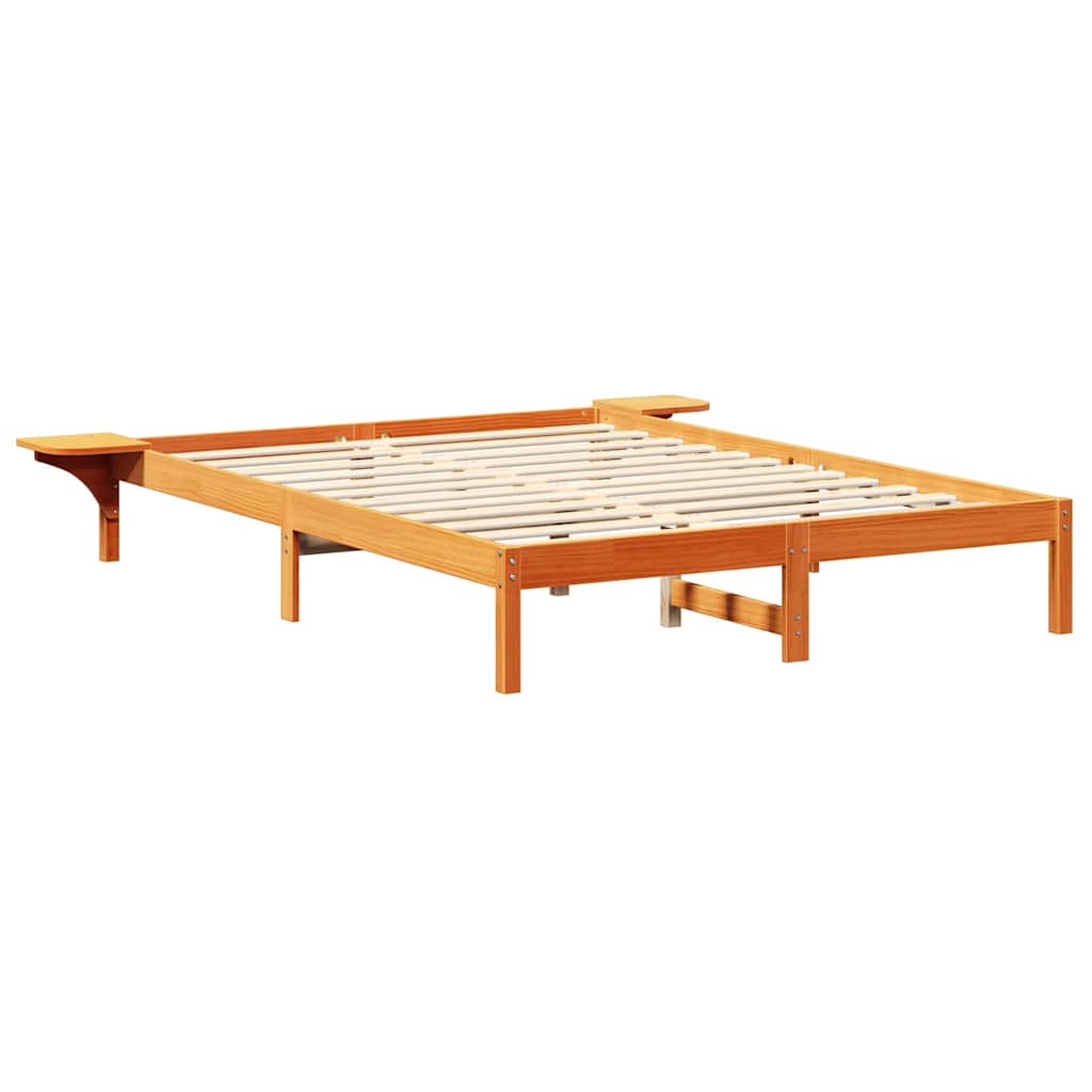 Sengestel Voks brun 150 x 200 cm Massiv fyrretræ