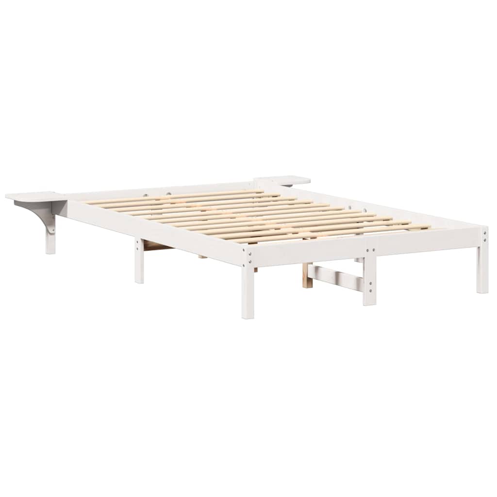 Sengestel Hvid 120 x 200 cm Massiv fyrretræ