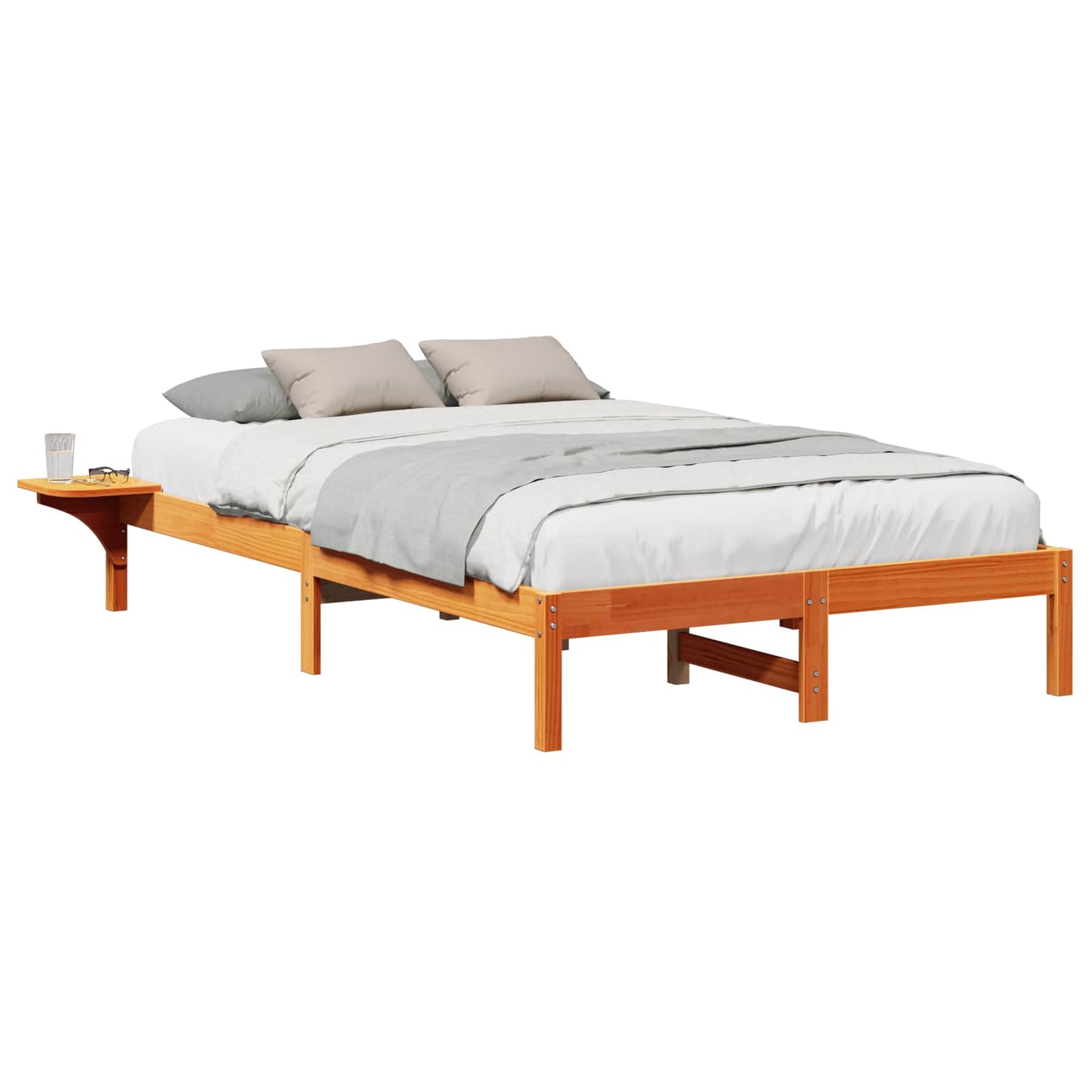 Sengestel Voks brun 120 x 200 cm Massiv fyrretræ