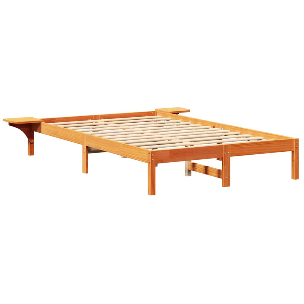 Sengestel Voks brun 120 x 200 cm Massiv fyrretræ