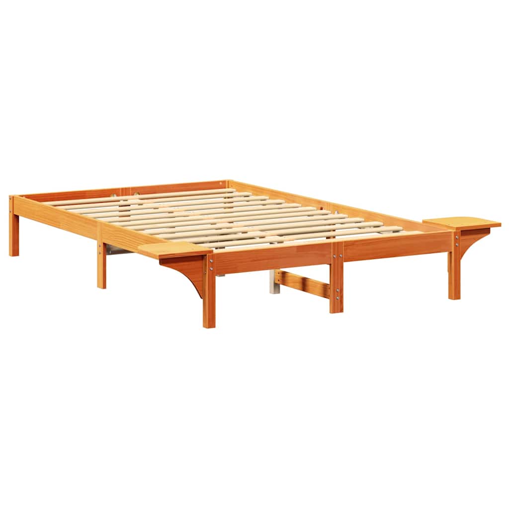 Sengestel Voks brun 120 x 200 cm Massiv fyrretræ