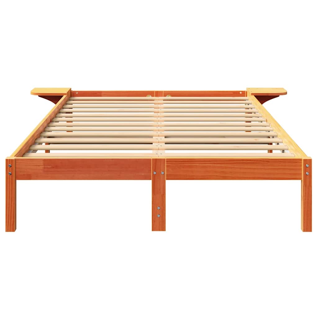 Sengestel Voks brun 120 x 200 cm Massiv fyrretræ