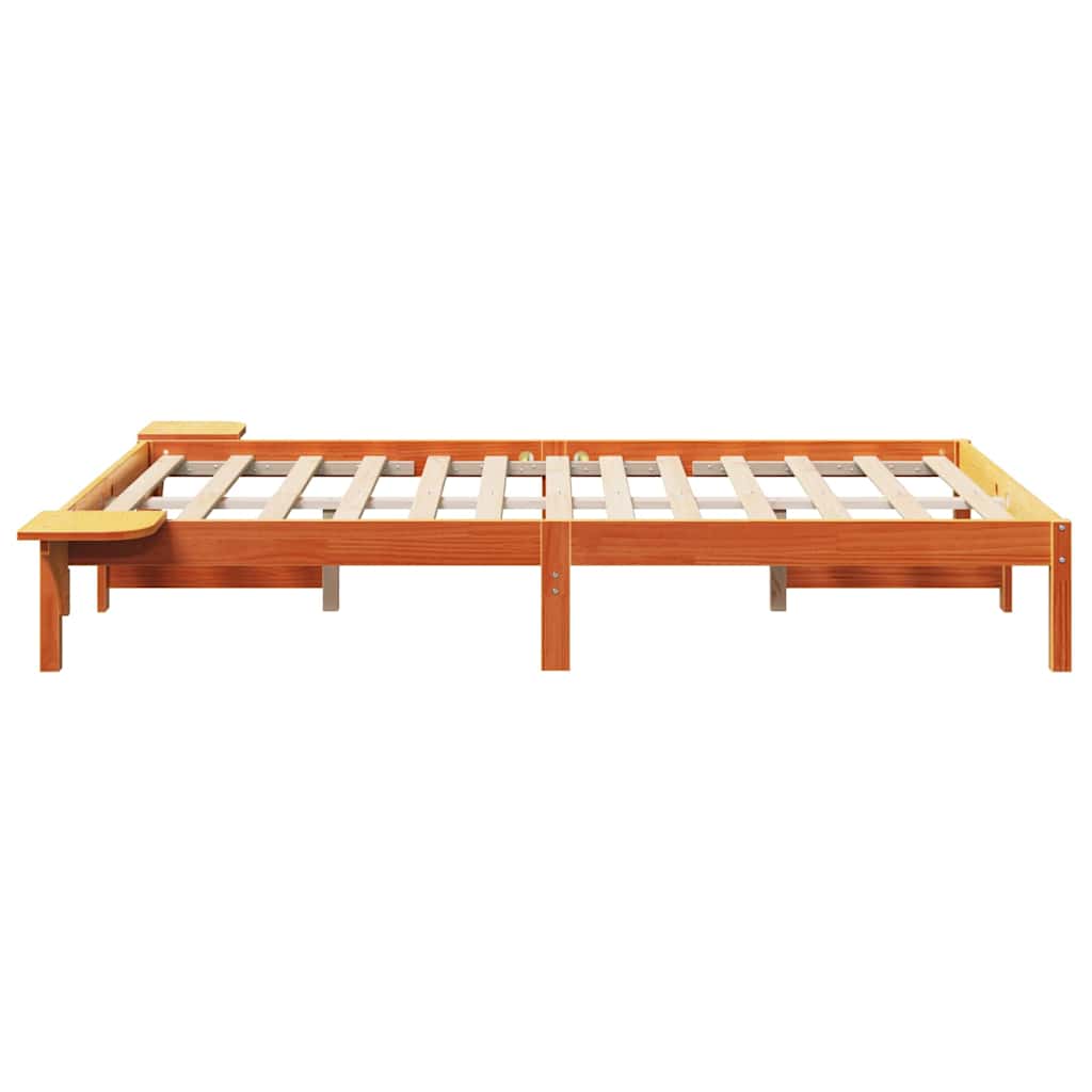 Sengestel Voks brun 120 x 200 cm Massiv fyrretræ
