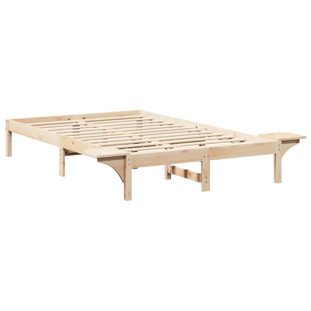Sengestel Naturfarvet 140 x 190 cm Massiv fyrretræ