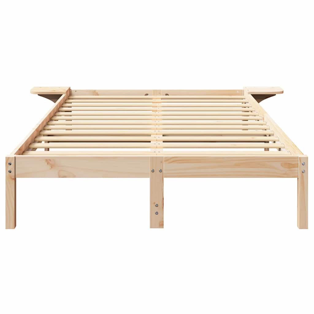 Sengestel Naturfarvet 140 x 190 cm Massiv fyrretræ