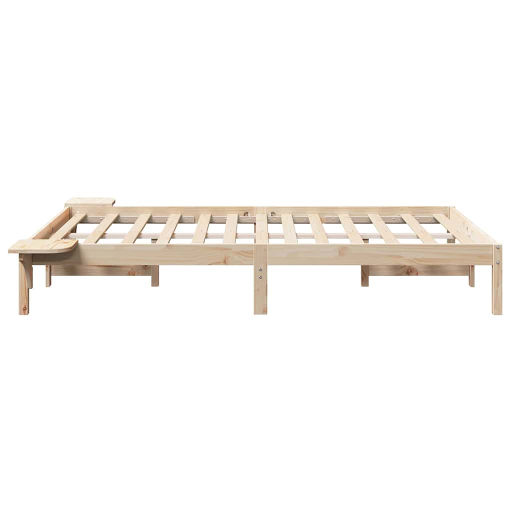 Sengestel Naturfarvet 140 x 190 cm Massiv fyrretræ