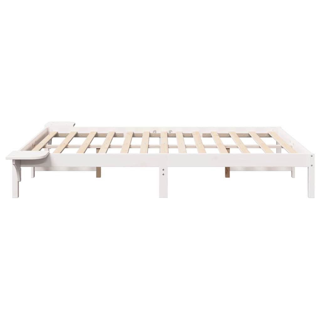 Sengestel Hvid 120 x 190 cm Massiv fyrretræ