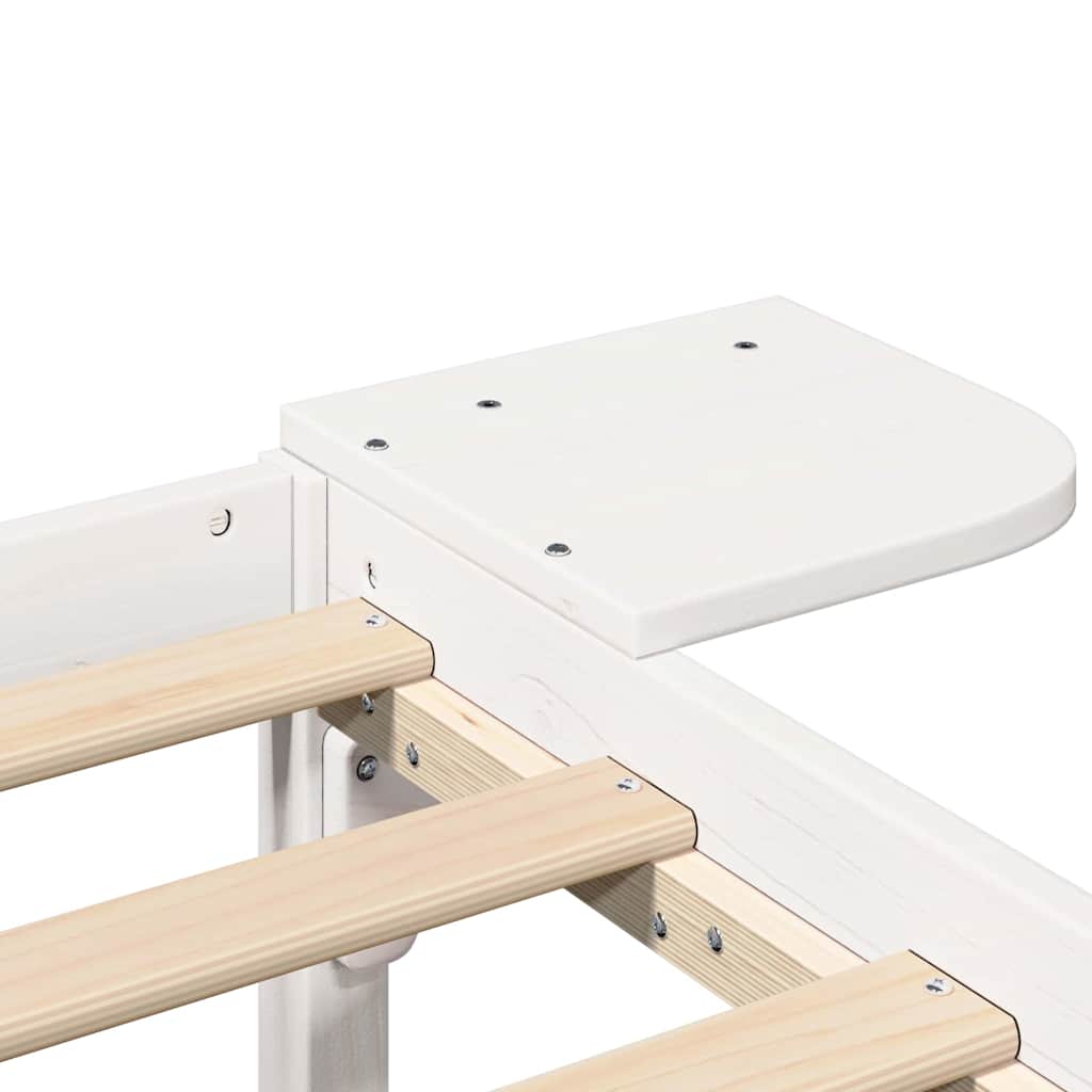 Sengestel Hvid 100 x 200 cm Massiv fyrretræ