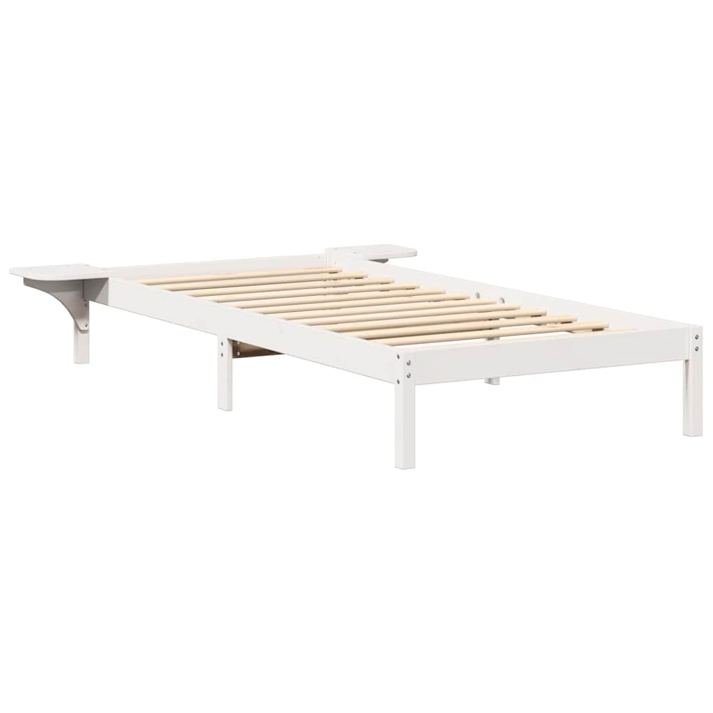 Sengestel Hvid 100 x 200 cm Massiv fyrretræ