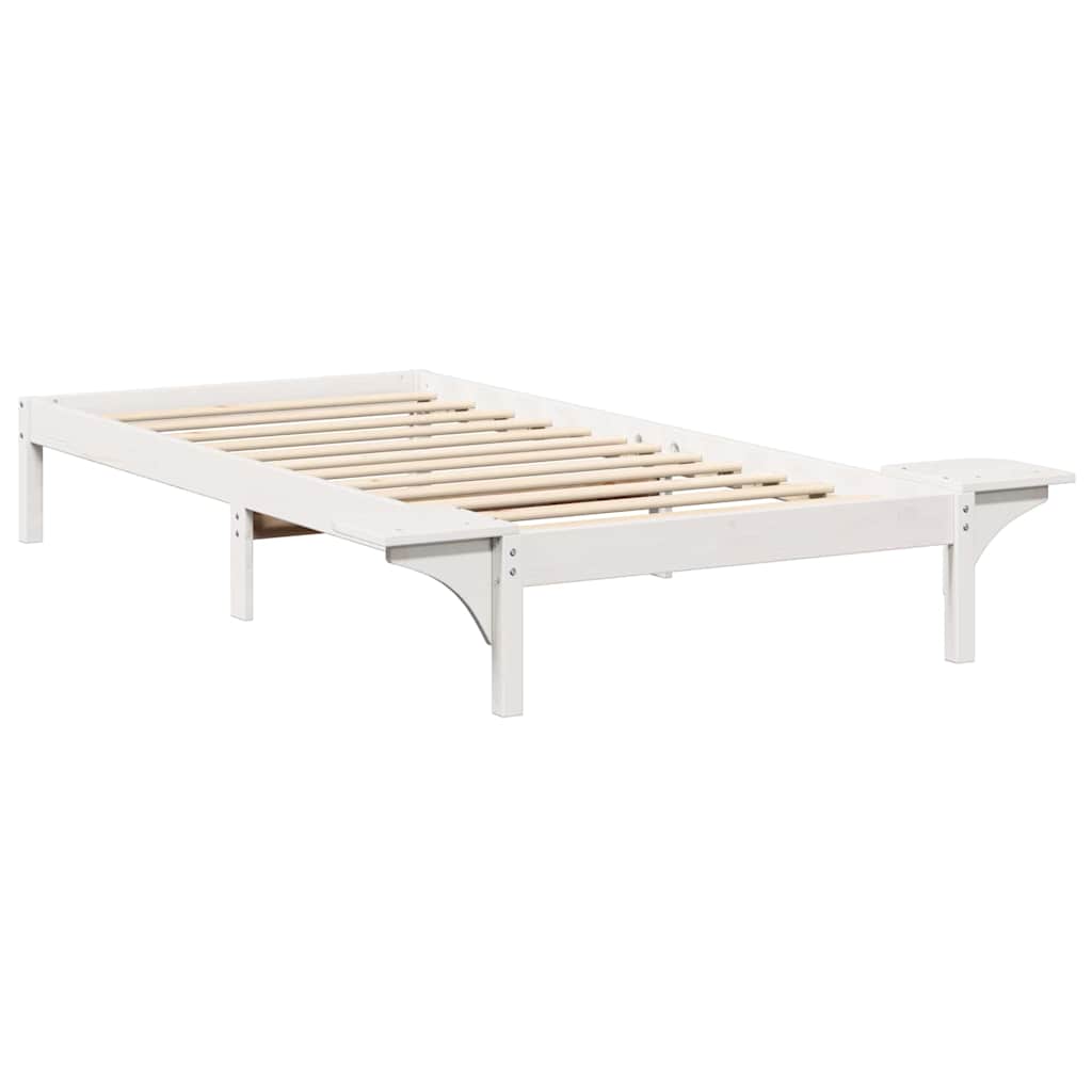 Sengestel Hvid 100 x 200 cm Massiv fyrretræ