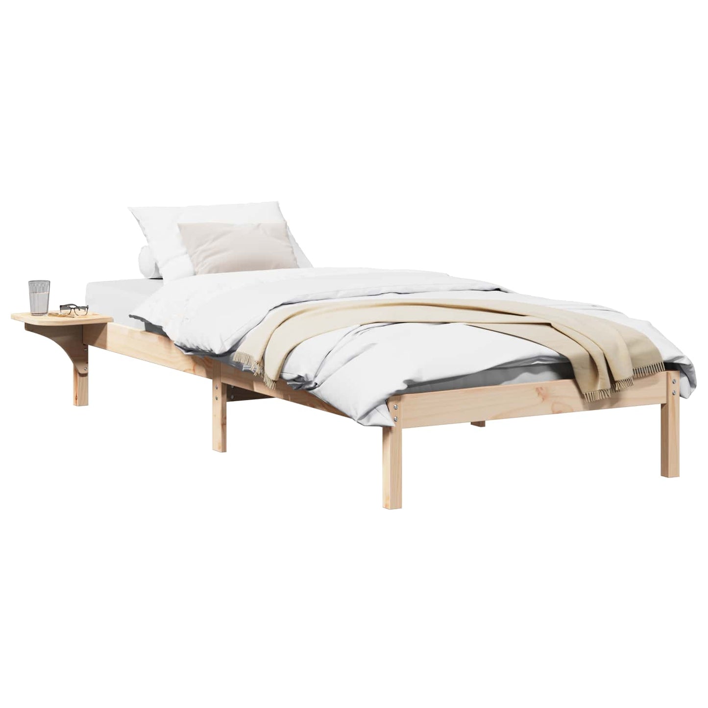 Sengestel Naturfarvet 90 x 200 cm Massiv fyrretræ