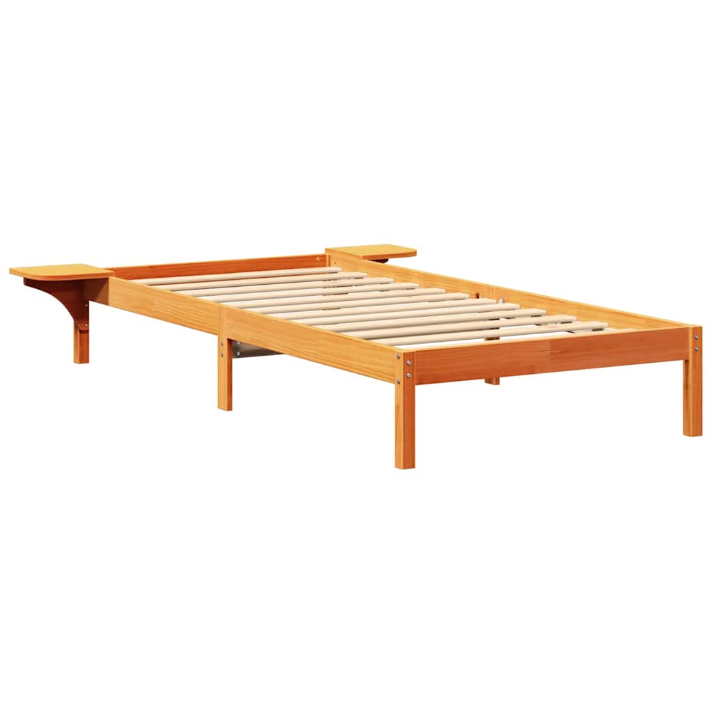 Sengestel Voks brun 90 x 200 cm Massiv fyrretræ