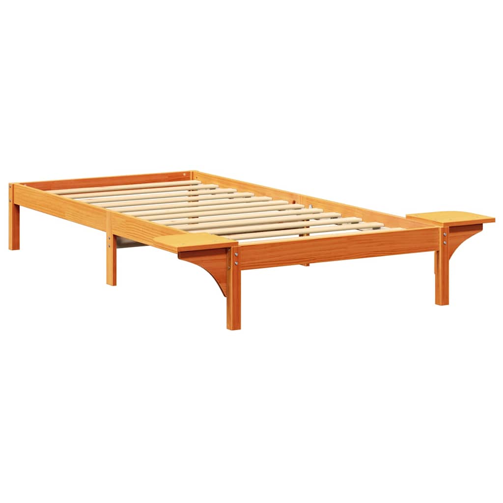 Sengestel Voks brun 90 x 200 cm Massiv fyrretræ