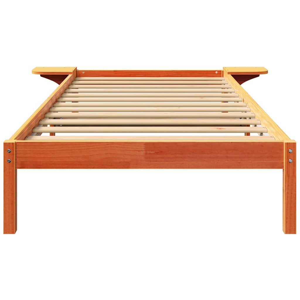 Sengestel Voks brun 90 x 200 cm Massiv fyrretræ