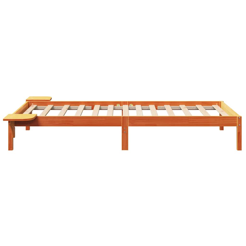 Sengestel Voks brun 75 x 190 cm Massiv fyrretræ