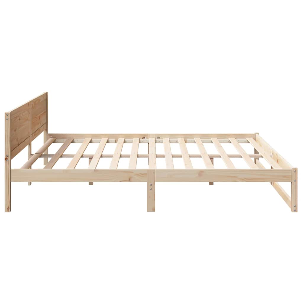 Sengestel Naturfarvet 180 x 200 cm Massiv fyrretræ