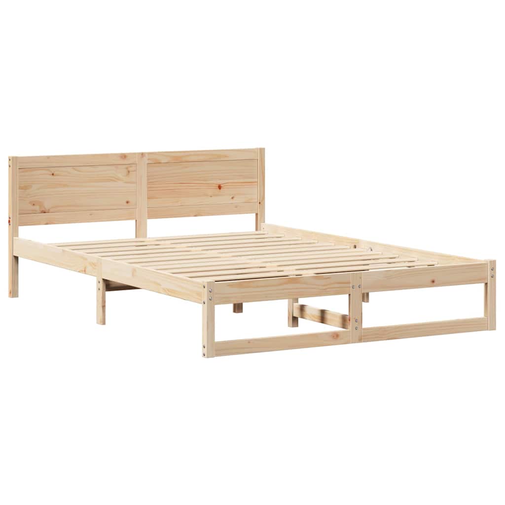 Sengestel Naturfarvet 150 x 200 cm Massiv fyrretræ