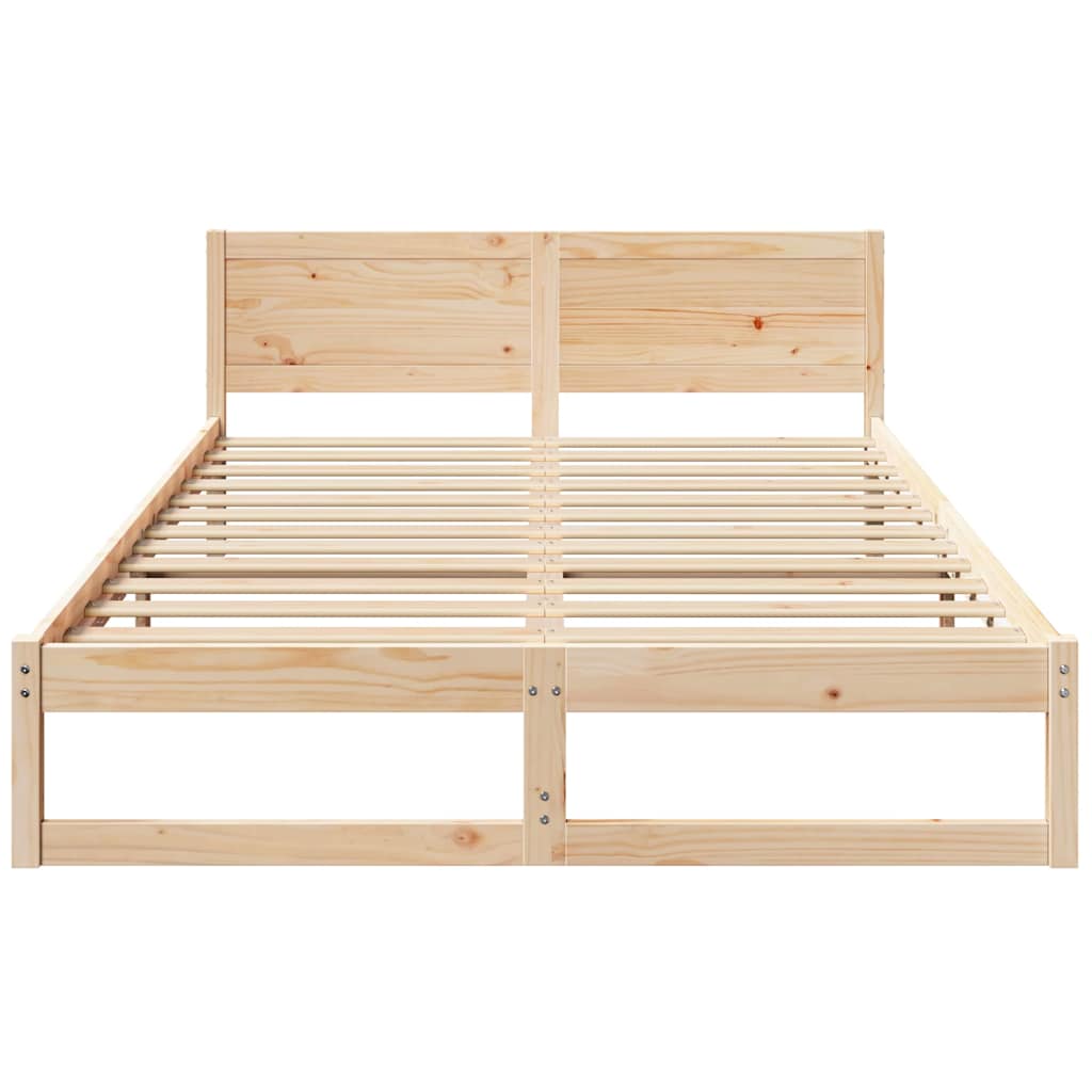 Sengestel Naturfarvet 150 x 200 cm Massiv fyrretræ