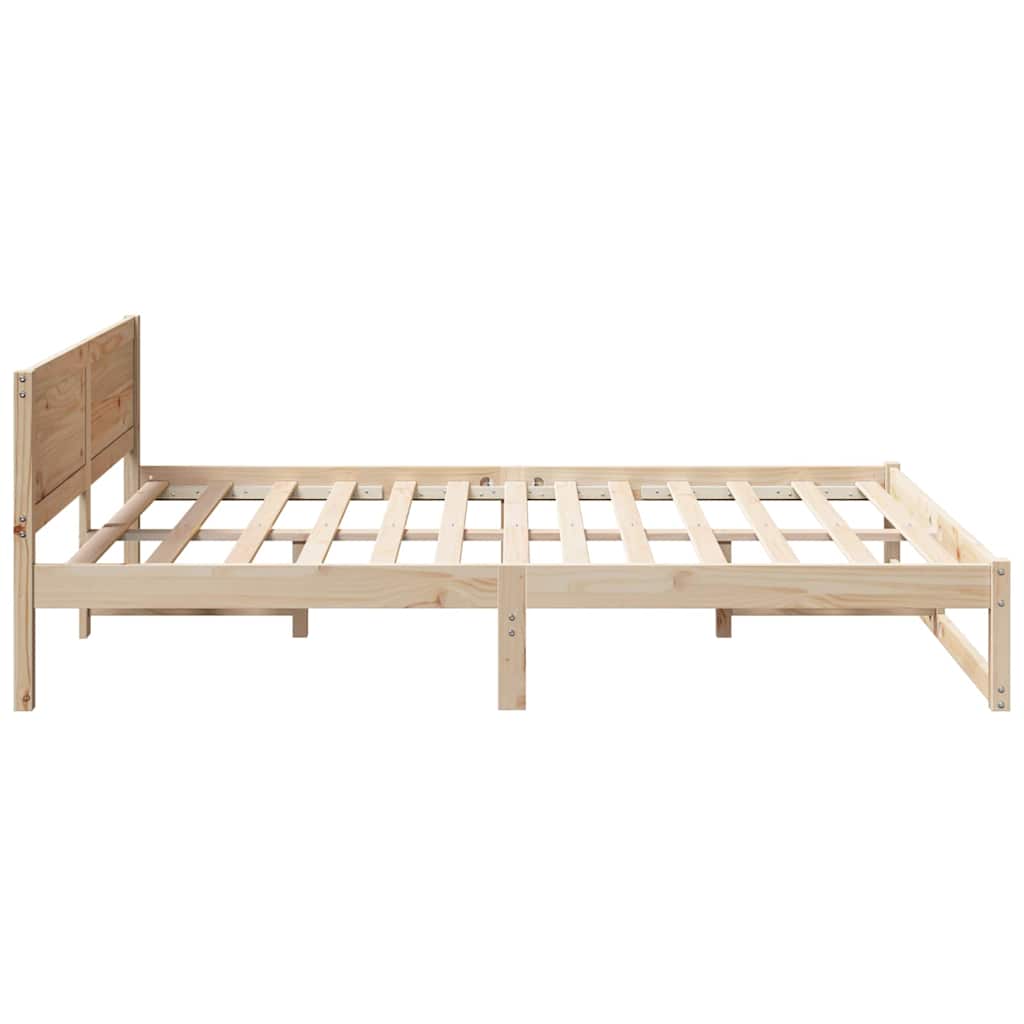 Sengestel Naturfarvet 150 x 200 cm Massiv fyrretræ