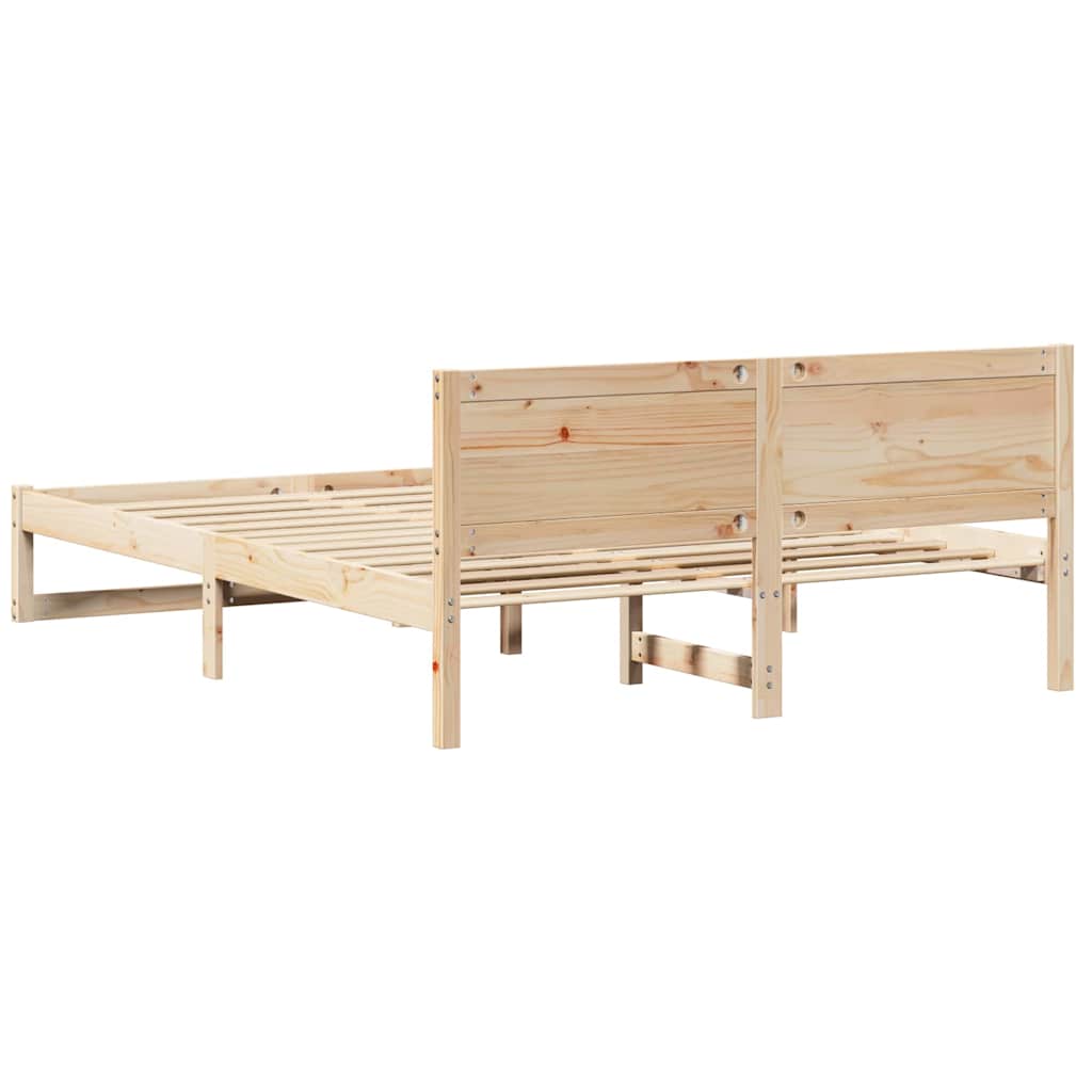 Sengestel Naturfarvet 140 x 200 cm Massiv fyrretræ
