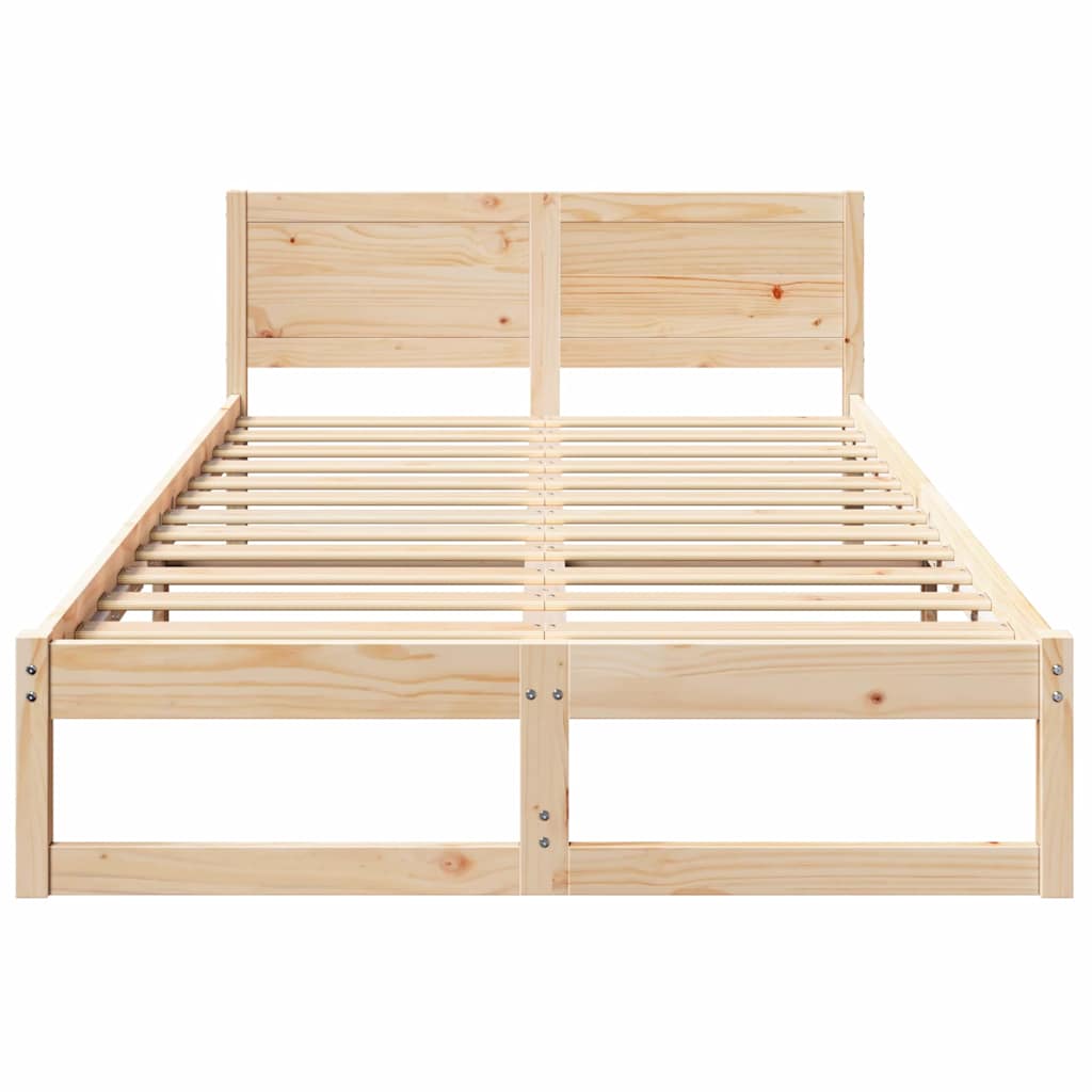 Sengestel Naturfarvet 120 x 200 cm Massiv fyrretræ