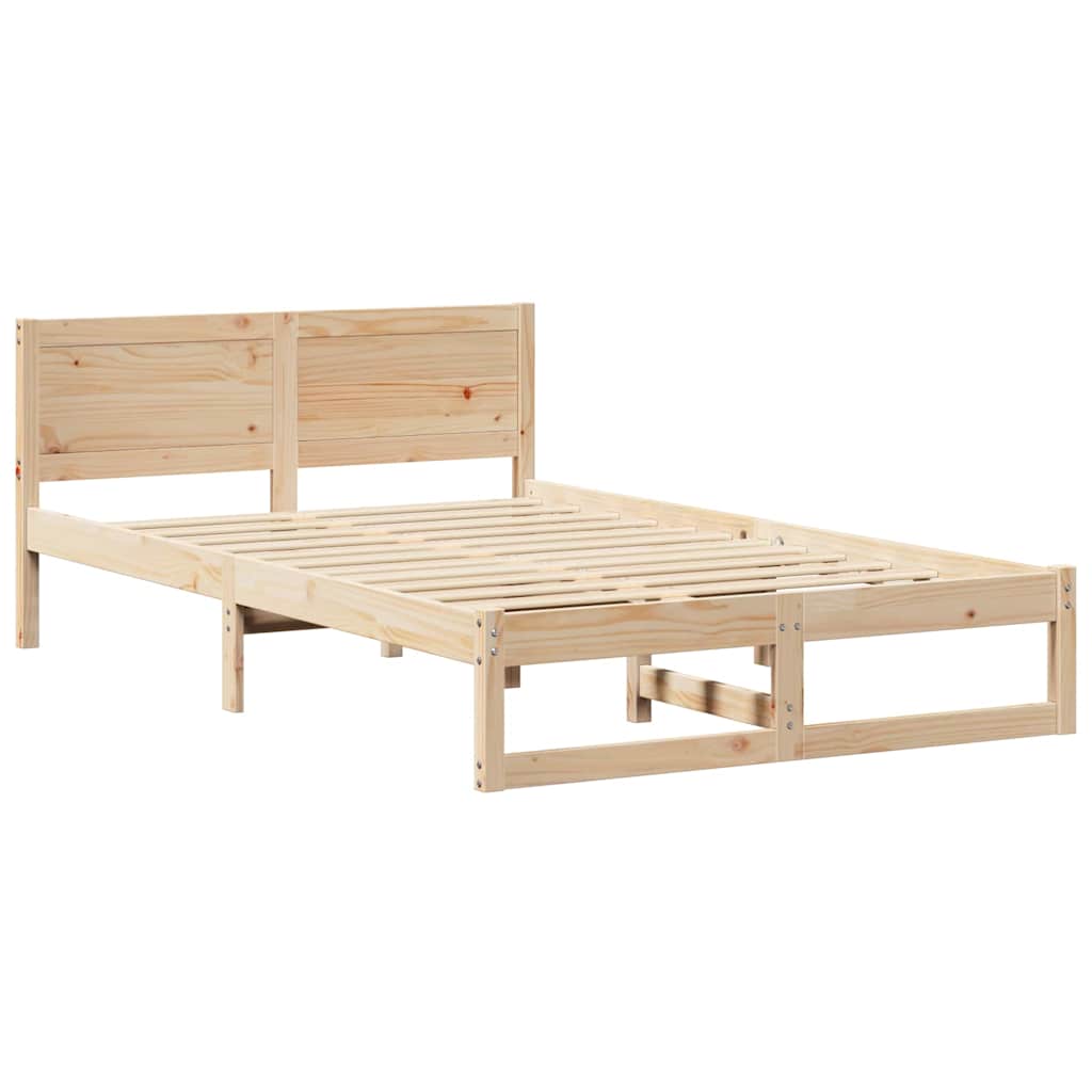 Sengestel Naturfarvet 120 x 190 cm Massiv fyrretræ