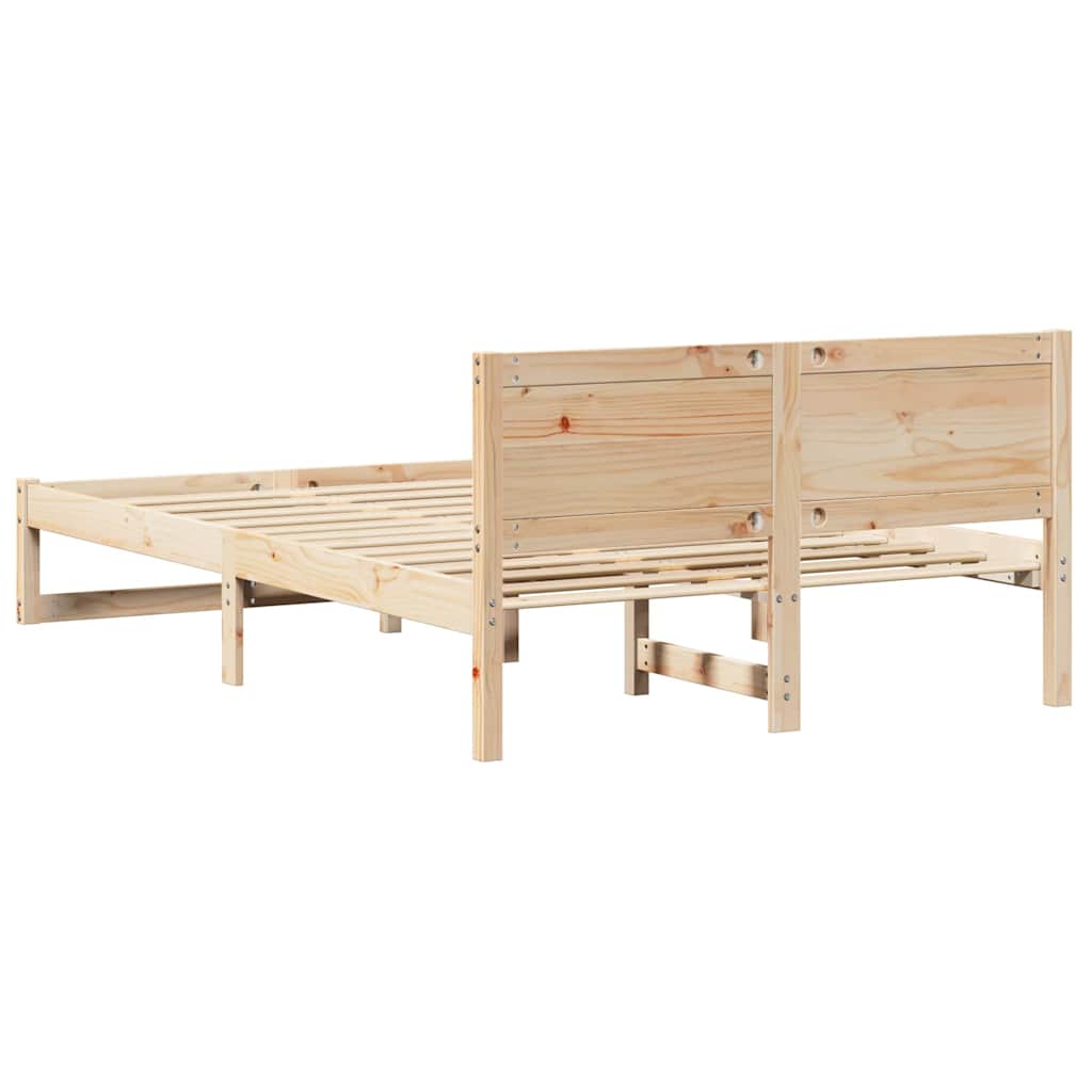 Sengestel Naturfarvet 120 x 190 cm Massiv fyrretræ
