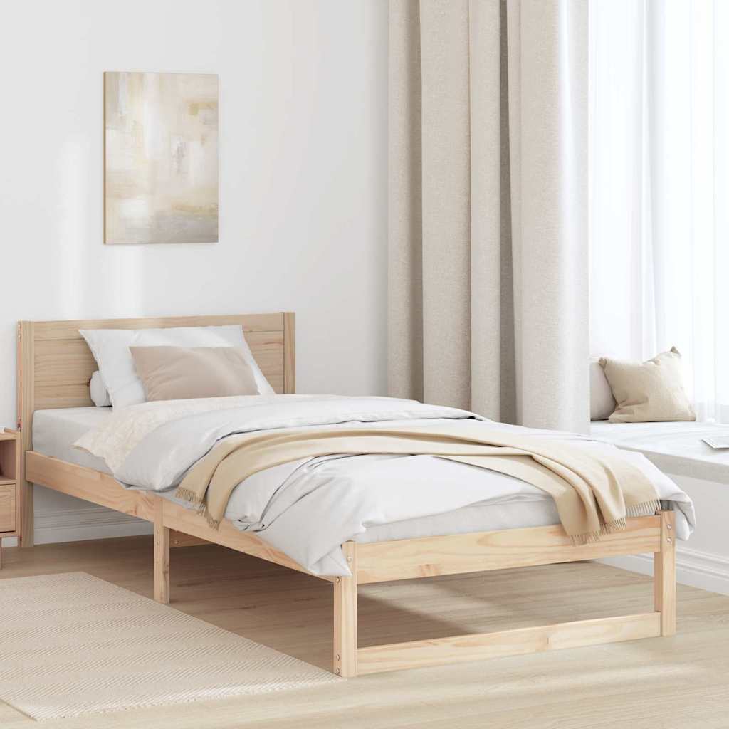 Sengestel Naturfarvet 80 x 200 cm Massiv fyrretræ