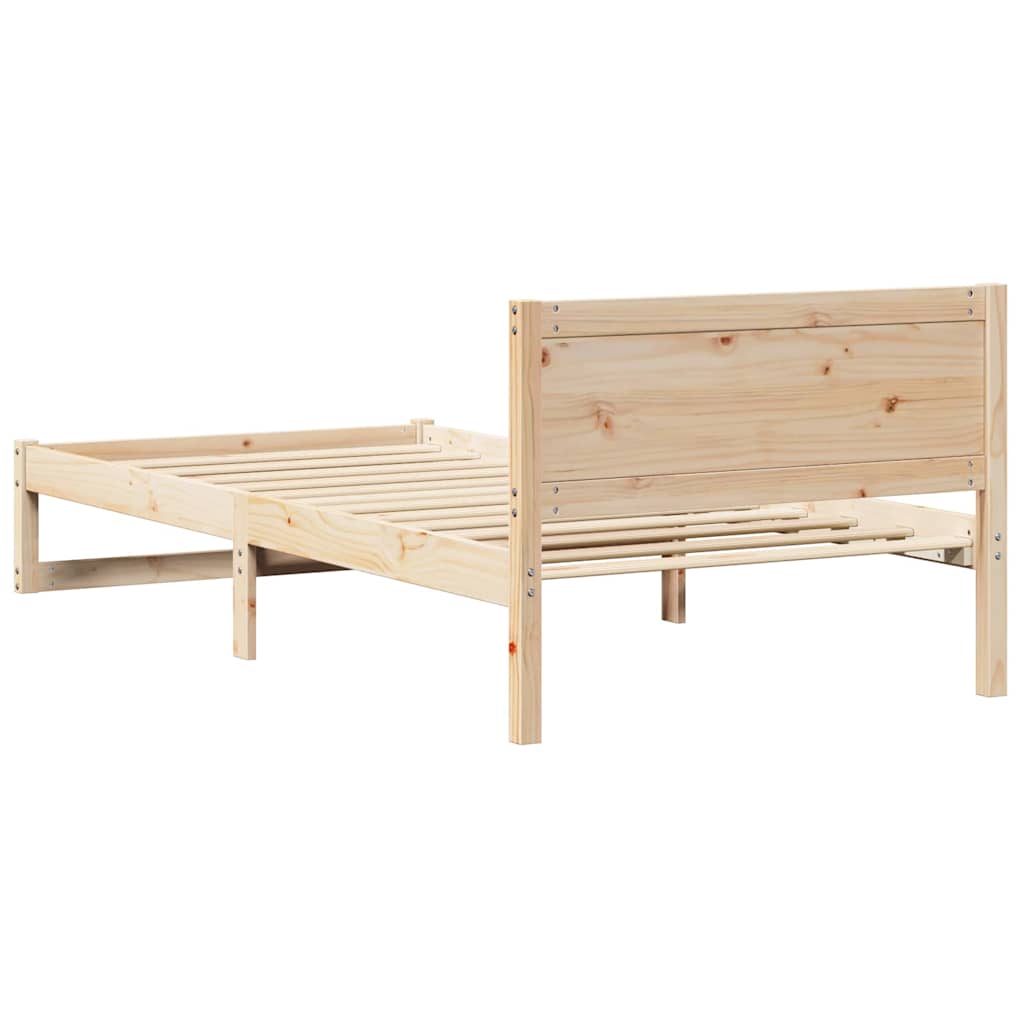 Sengestel Naturfarvet 75 x 190 cm Massiv fyrretræ