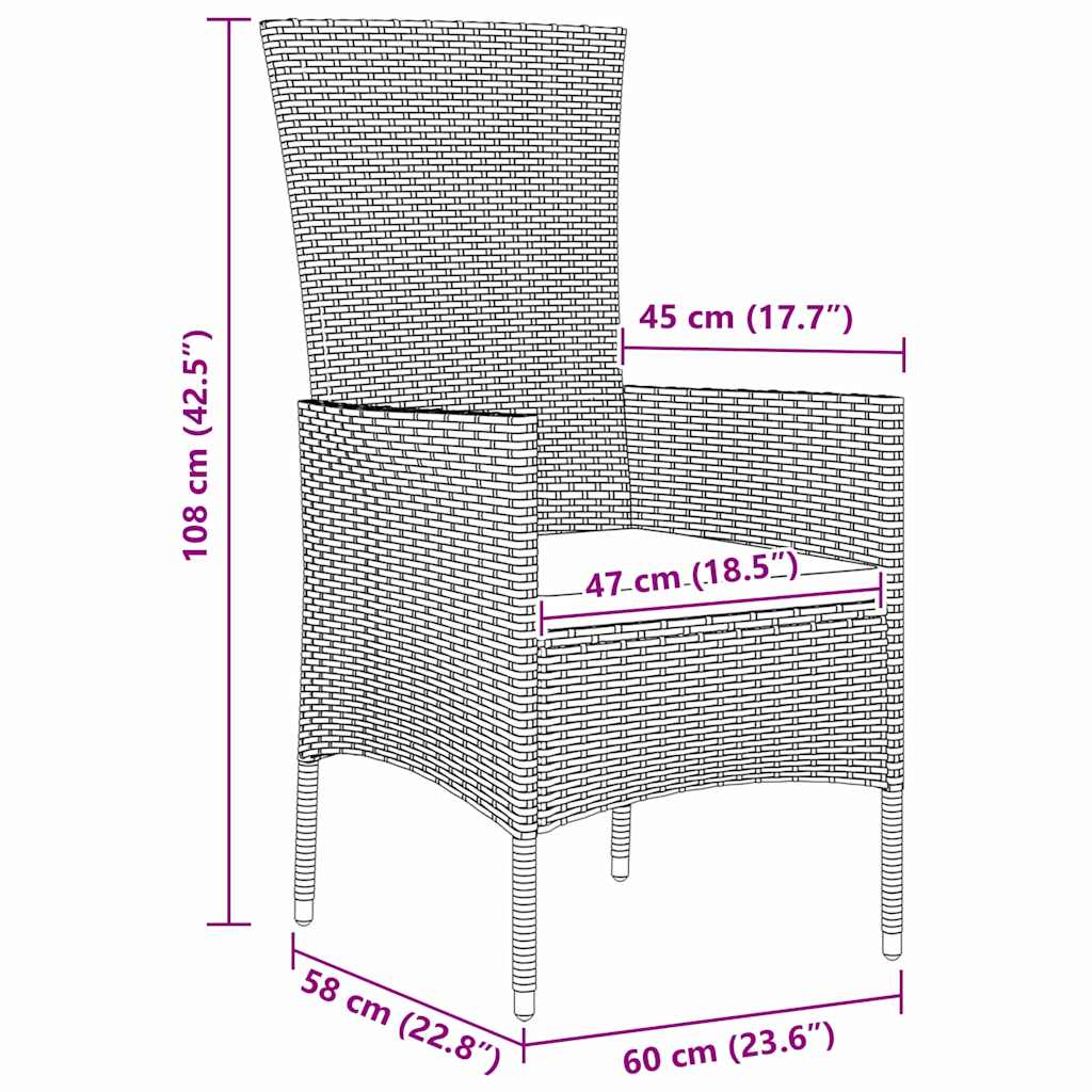 Have Spisebordssæt 5 stk. Beige polyrattan