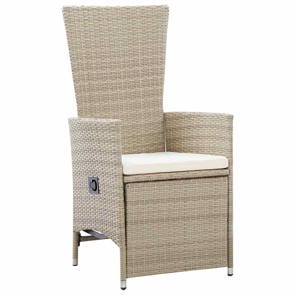 Have Spisebordssæt 9 stk. Beige polyrattan