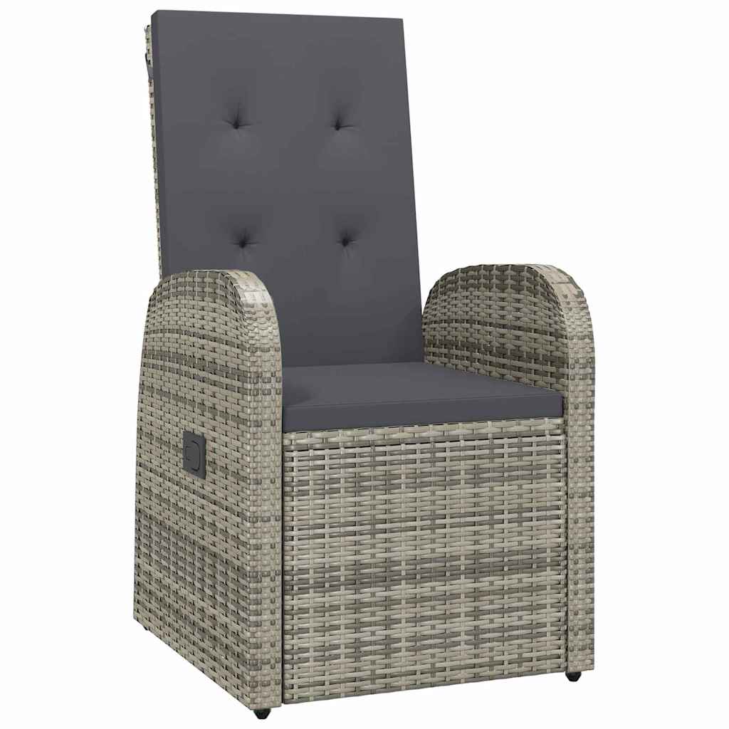 Have Spisebordssæt 9 stk. Grå polyrattan