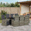 Have Spisebordssæt 9 stk. Grå polyrattan