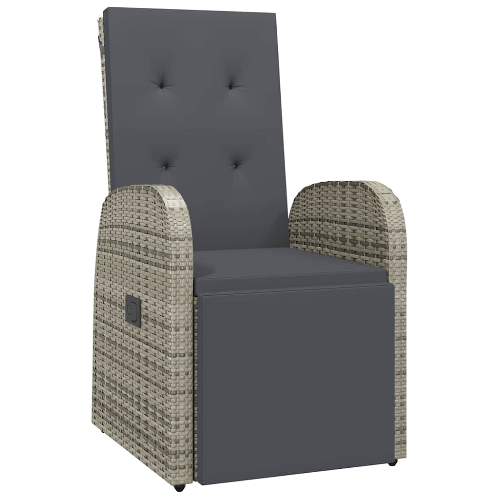 Have Spisebordssæt 9 stk. Grå polyrattan